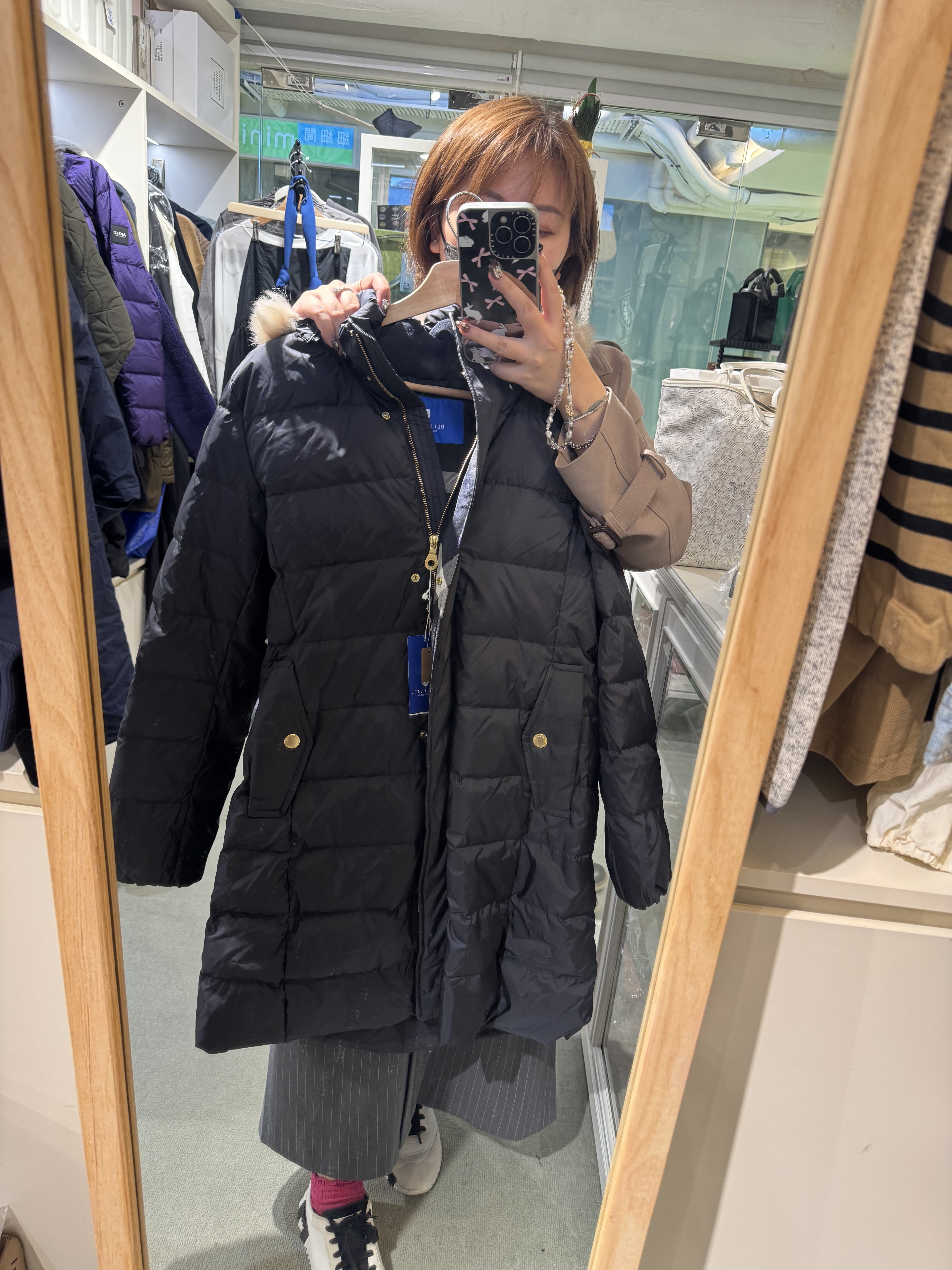 Blue label 長羽絨 Water repellent