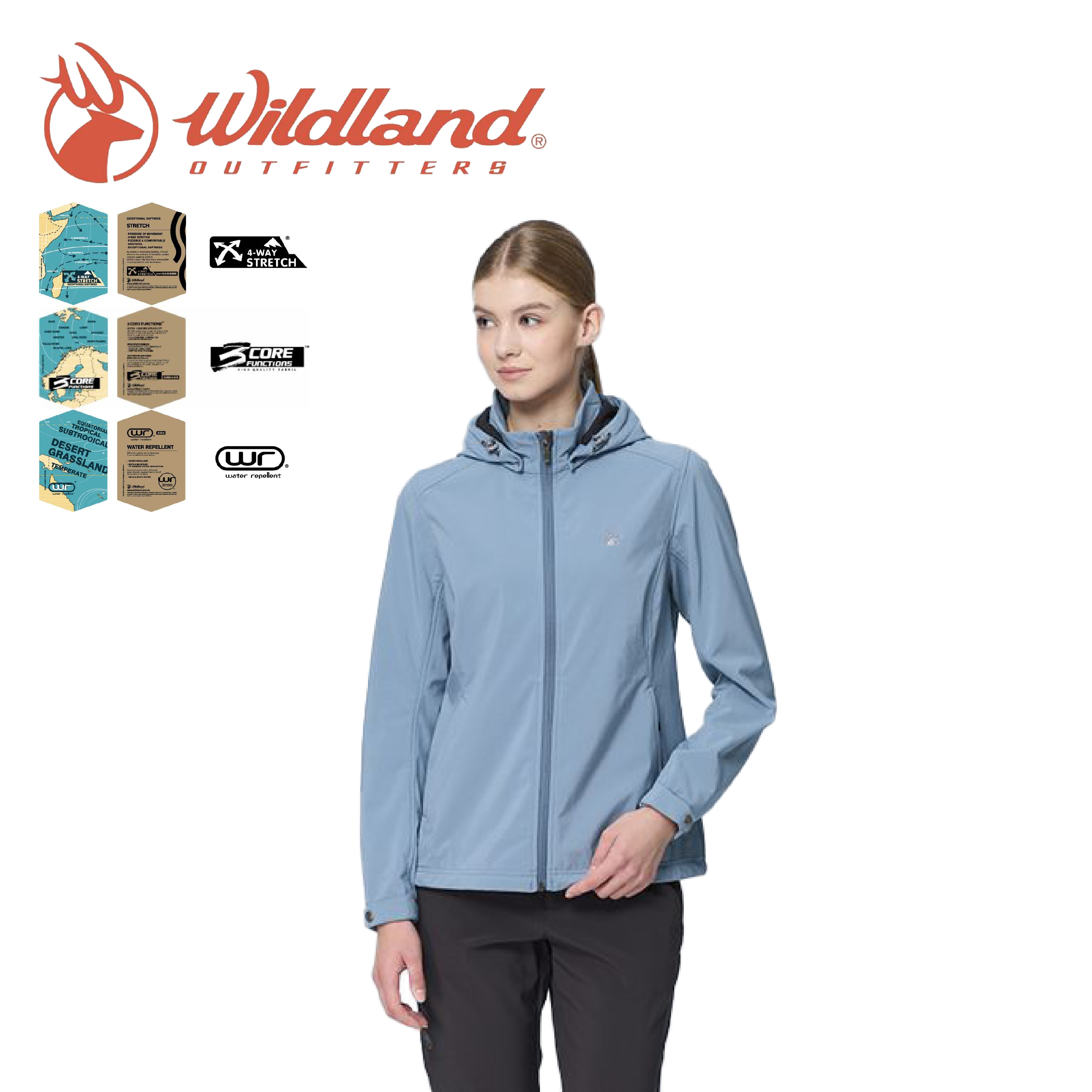 Wildland 荒野 超輕三層山旅機能外套 女款 (3色) 05WW2901