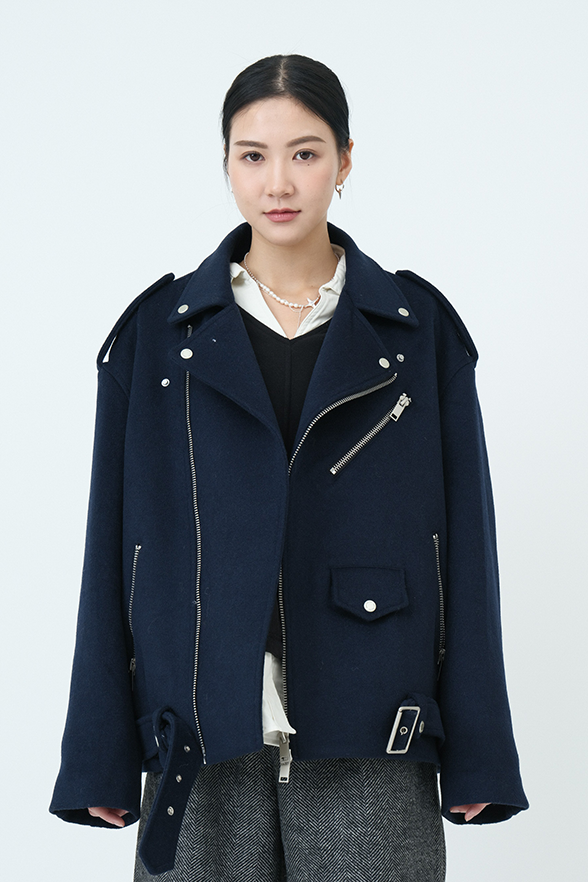 挺身絨biker外套 (*現貨款式）