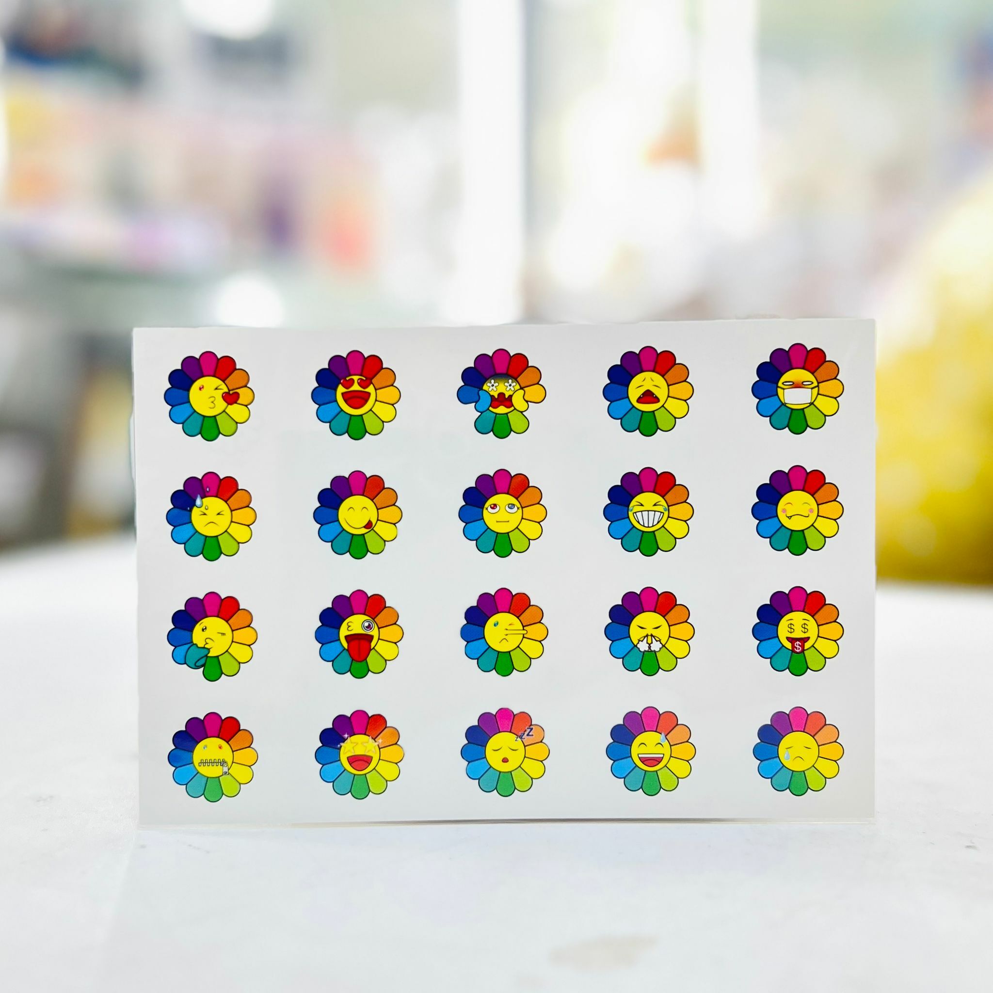 Murakami Emoji Flower Postcard