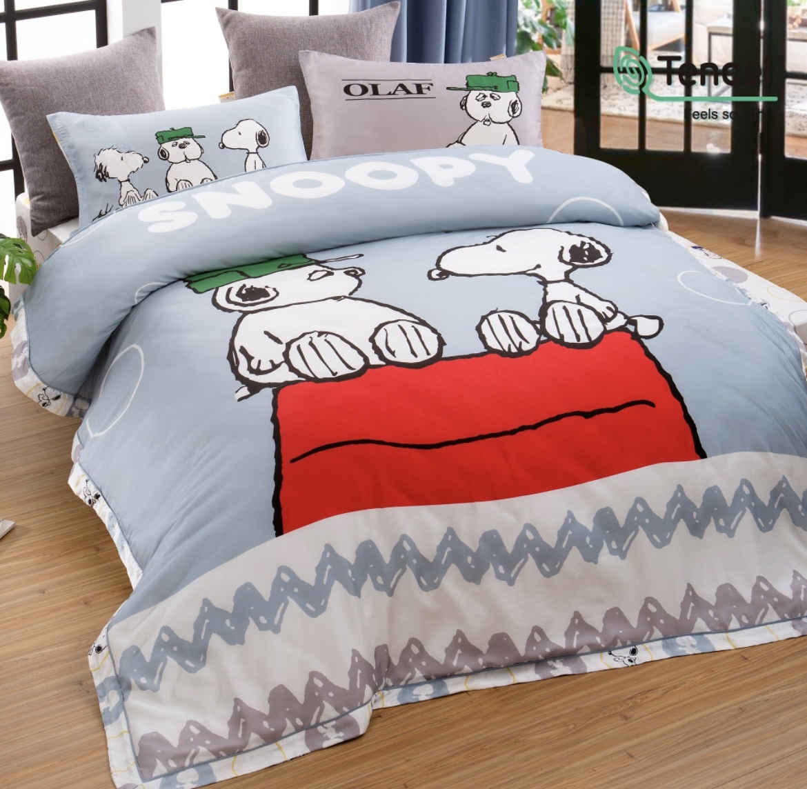 SNOOPY床包兩用被組 | 60支天絲 | SN140 可愛家人