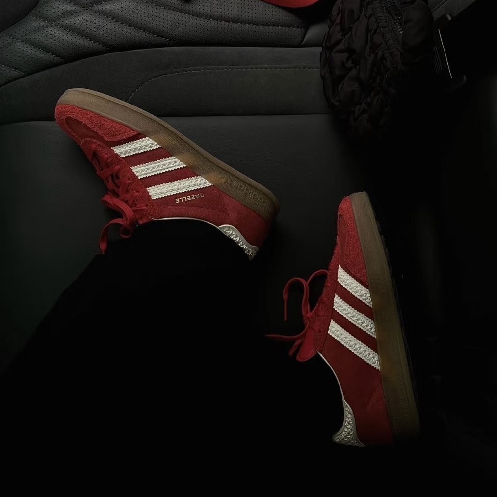 【現貨】Adidas Originals Gazelle Indoor 焦糖底 復古 雕花紅