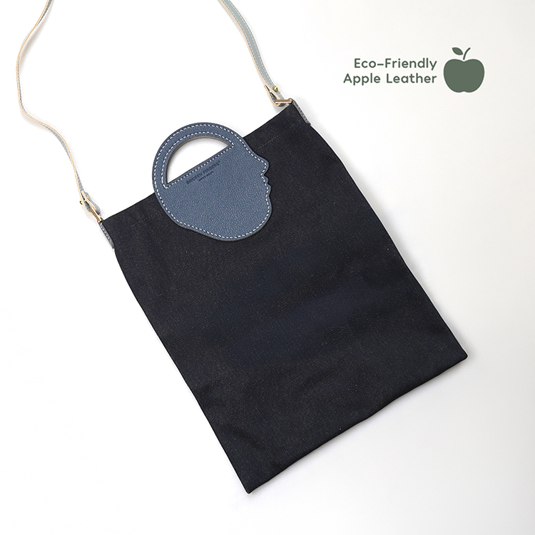 Flat Tote AP【 Underwater X Concrete 】69% Apple Leather & Denim Tote Bag