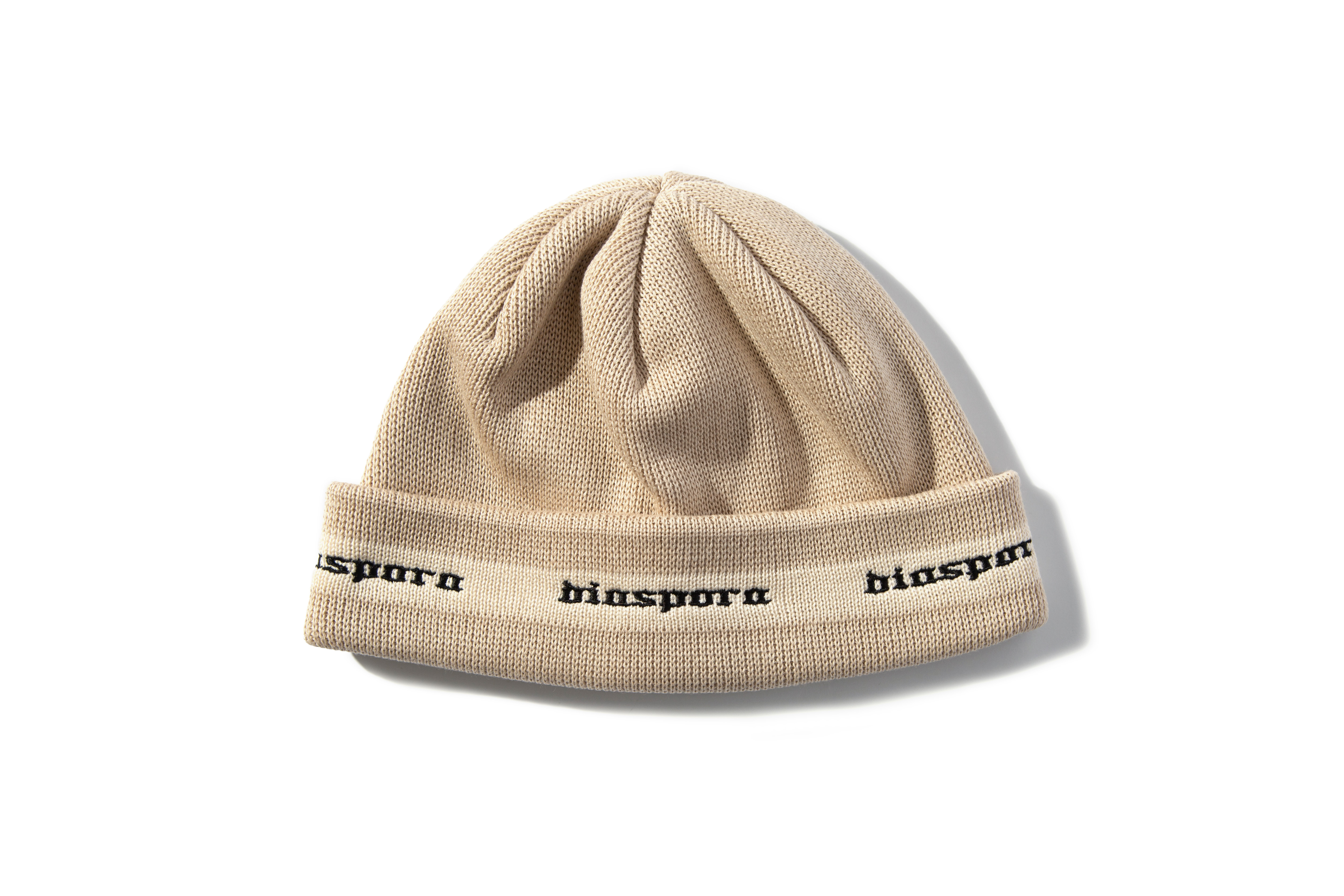 DIASPORA SKATEBOARDS "Embroidered Lined Logo Beanie" (Ivory)