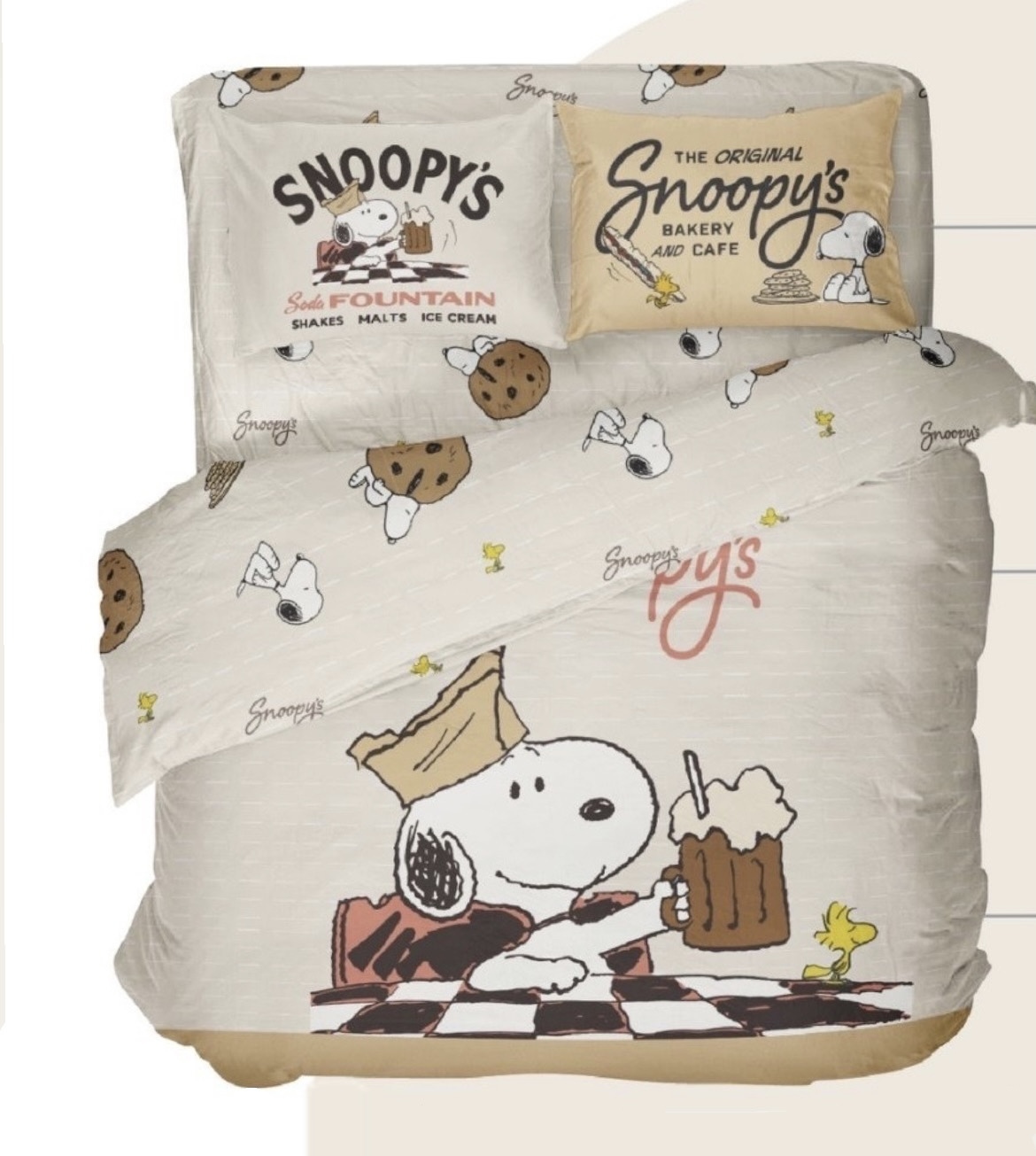 SNOOPY床包兩用被組 | 60支天絲 | SN141 美好食光