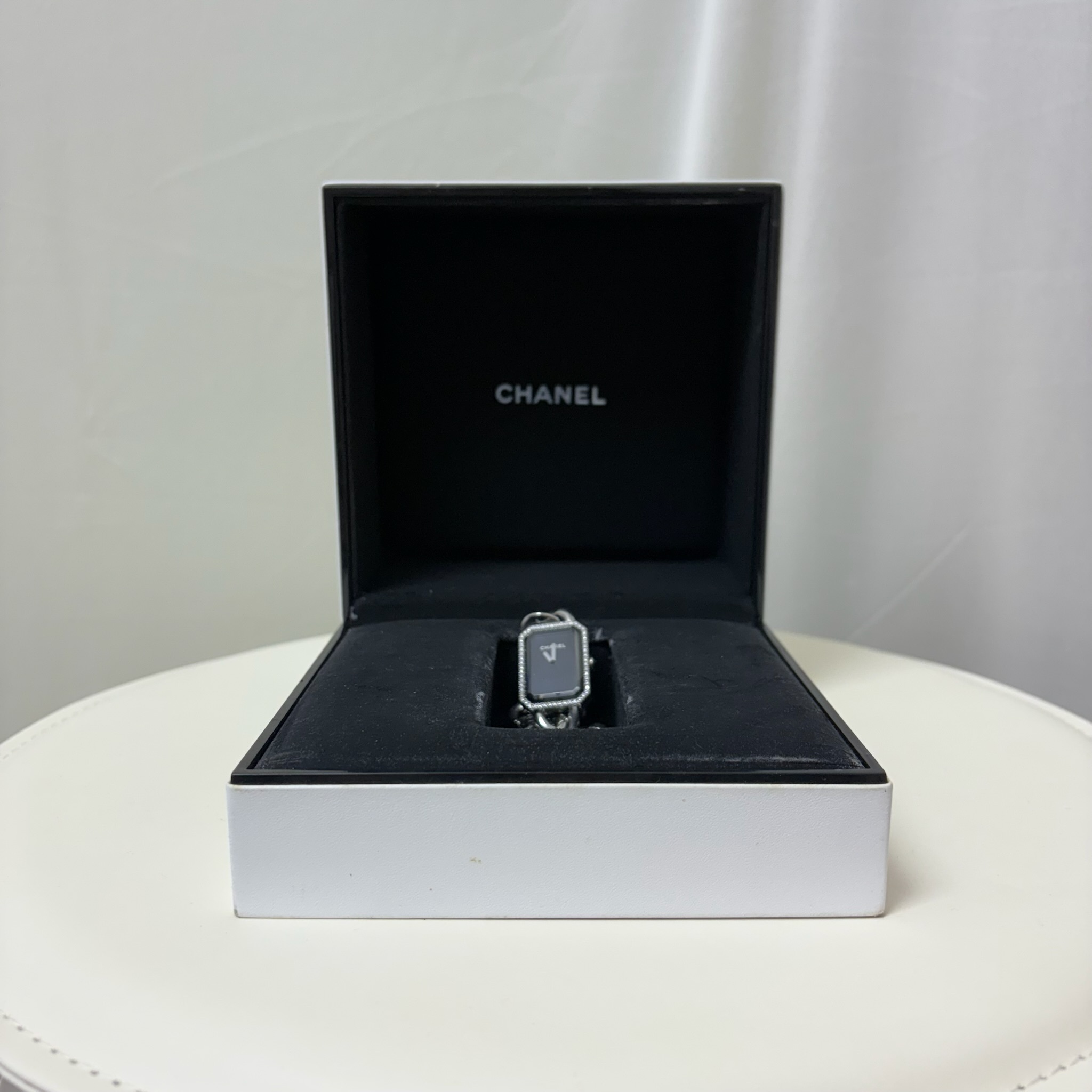 Chanel Premiere Gourmette Watch - Black / Shw
