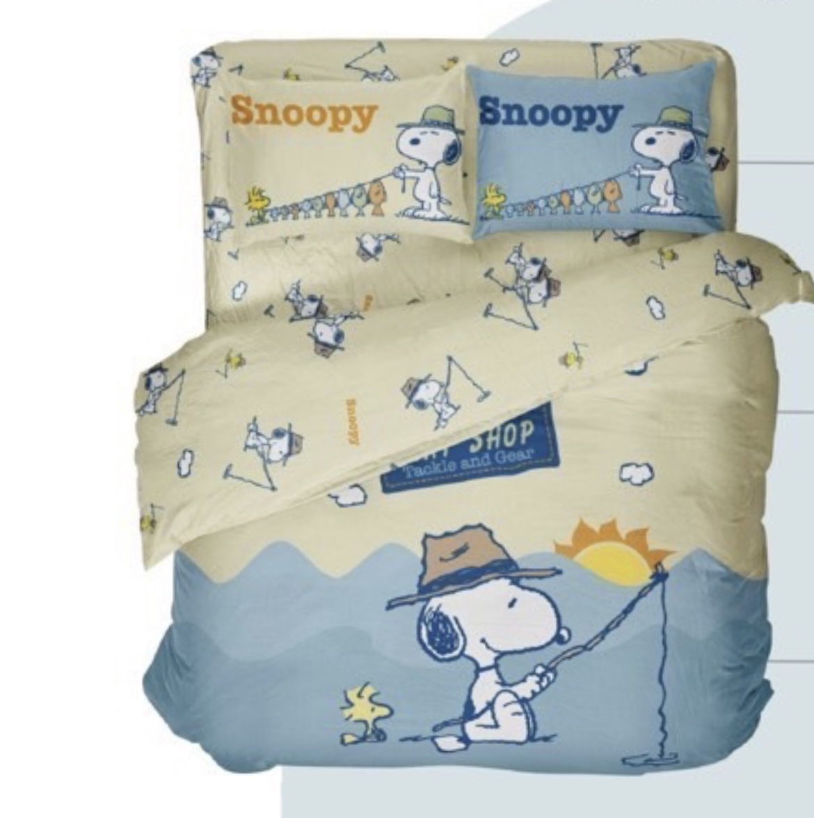 SNOOPY床包兩用被組 | 60支天絲 | SN142 小魚探險