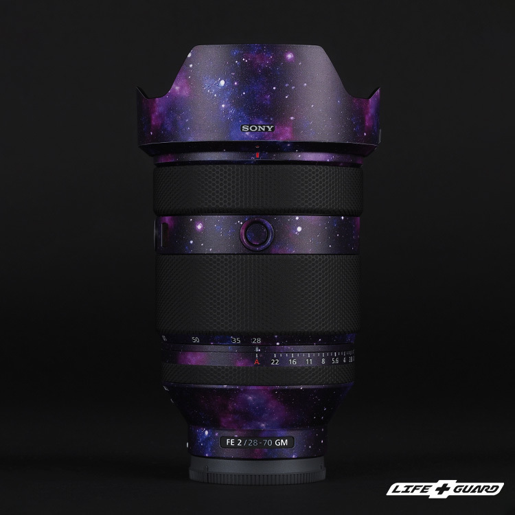 LIFE+GUARD 鏡頭貼膜安裝示意，適用 SONY FE 28-70mm F2 GM
