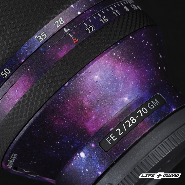 LIFE+GUARD 鏡頭貼膜安裝示意，適用 SONY FE 28-70mm F2 GM