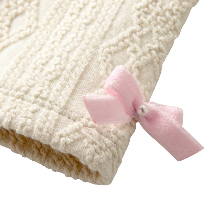 蝴蝶結編織花紋內搭褲-象牙