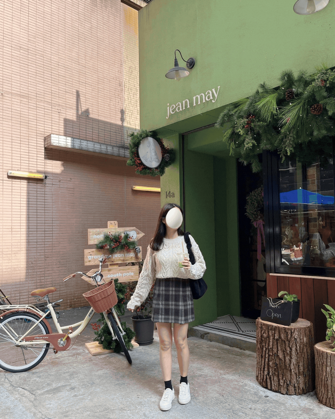 《KR》秋冬毛呢格仔短裙