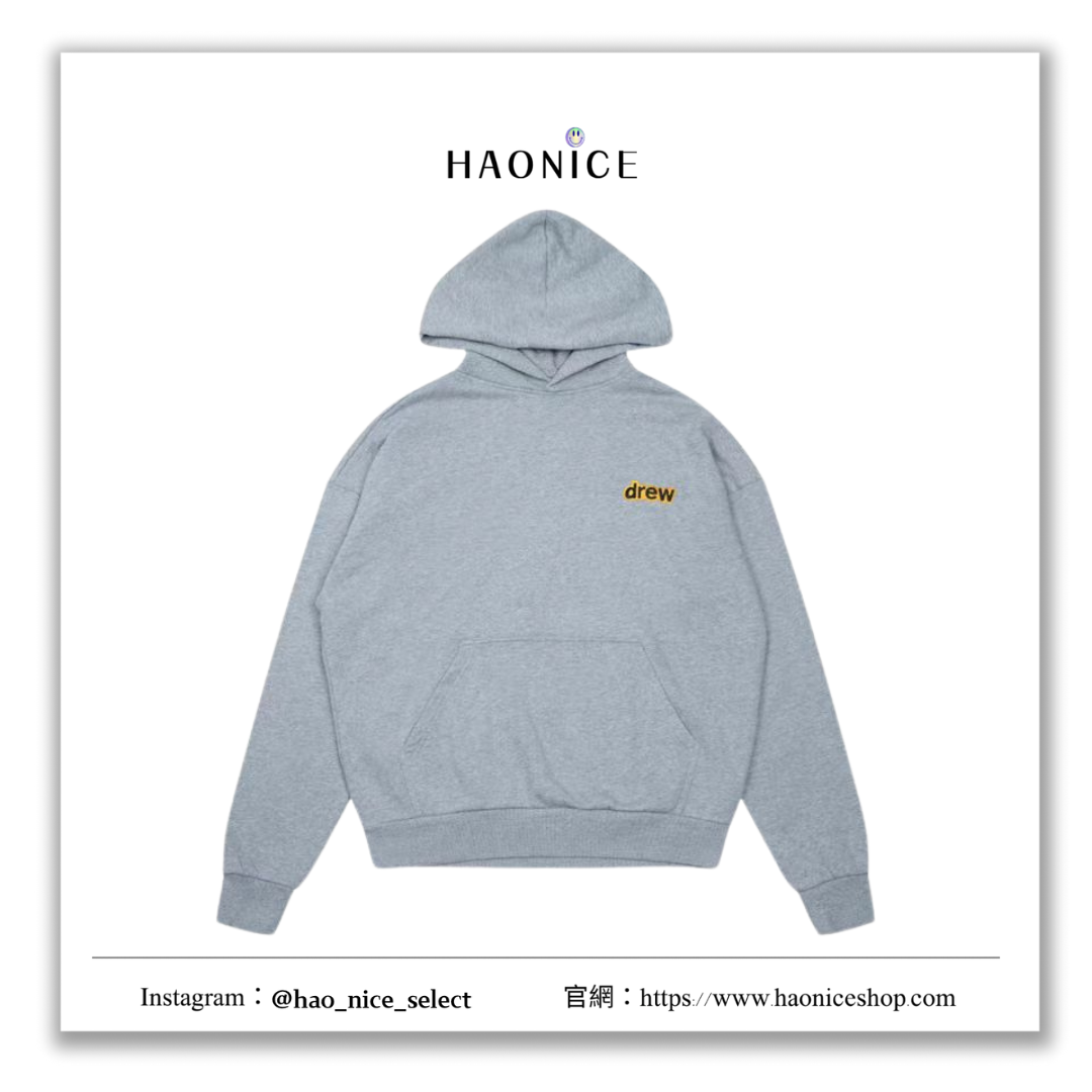 【HAO NICE】美式潮流 Drew house 22SS 賈斯汀比伯同款 素色百搭長袖 帽T 簡約時尚
