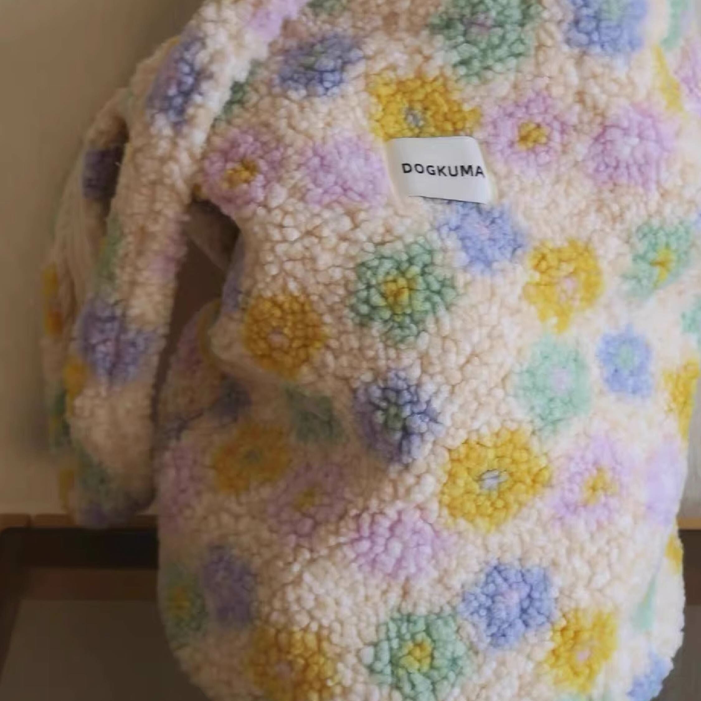 DOGKUMA - 秋冬親子款羊羔毛花花包包