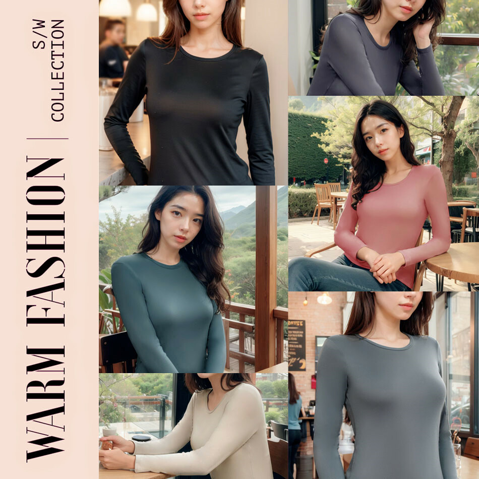 艾波迷亞 雙面磨毛圓領貼身蓄熱衣 (330)