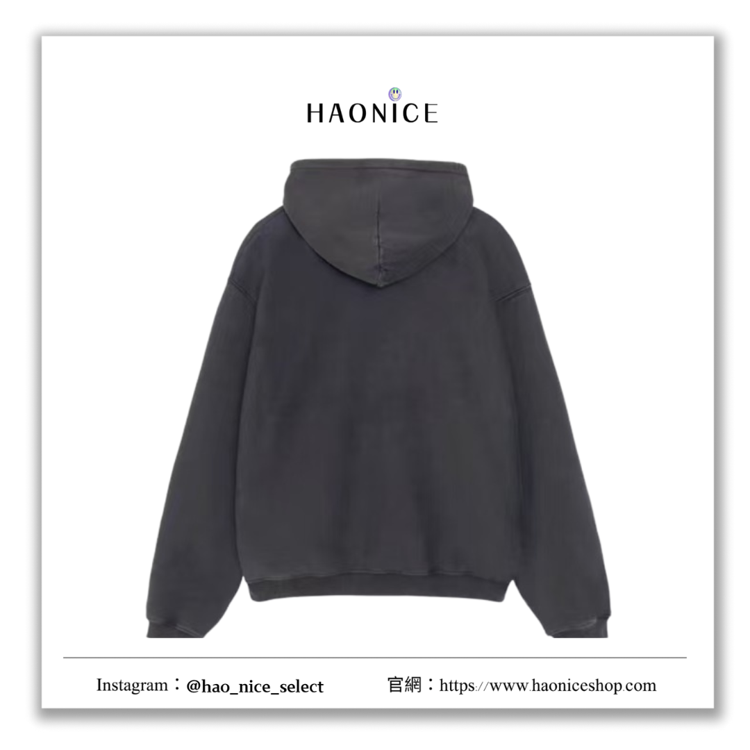 【HAO NICE】美式潮流 STUSSY 24FW FADED GRAPHIC ZIP UP HOODED 水洗做舊風 長袖 拉鍊外套