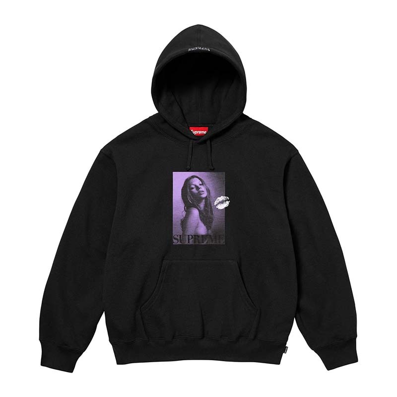 Supreme KATE MOSS HOODED SWEATSHIRT 帽踢 黑色 SUP-497 [台灣現貨]