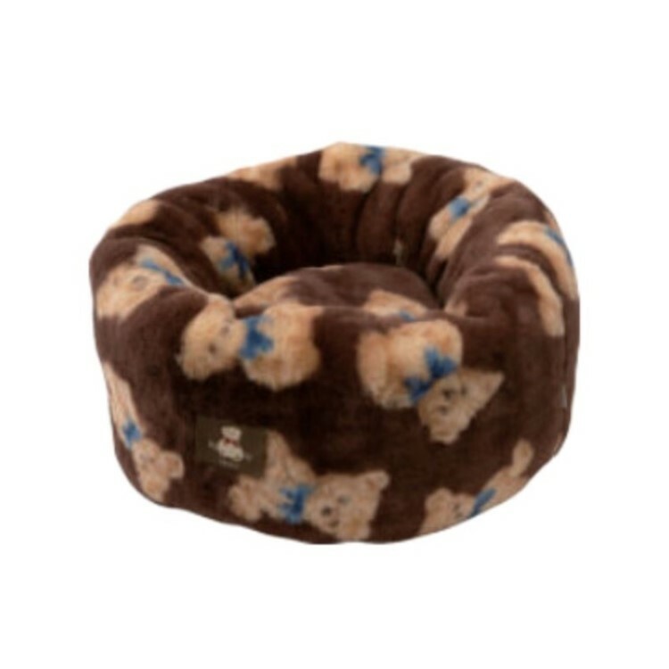 Tassu 小啡熊軟綿綿寵物窩 M  深啡色