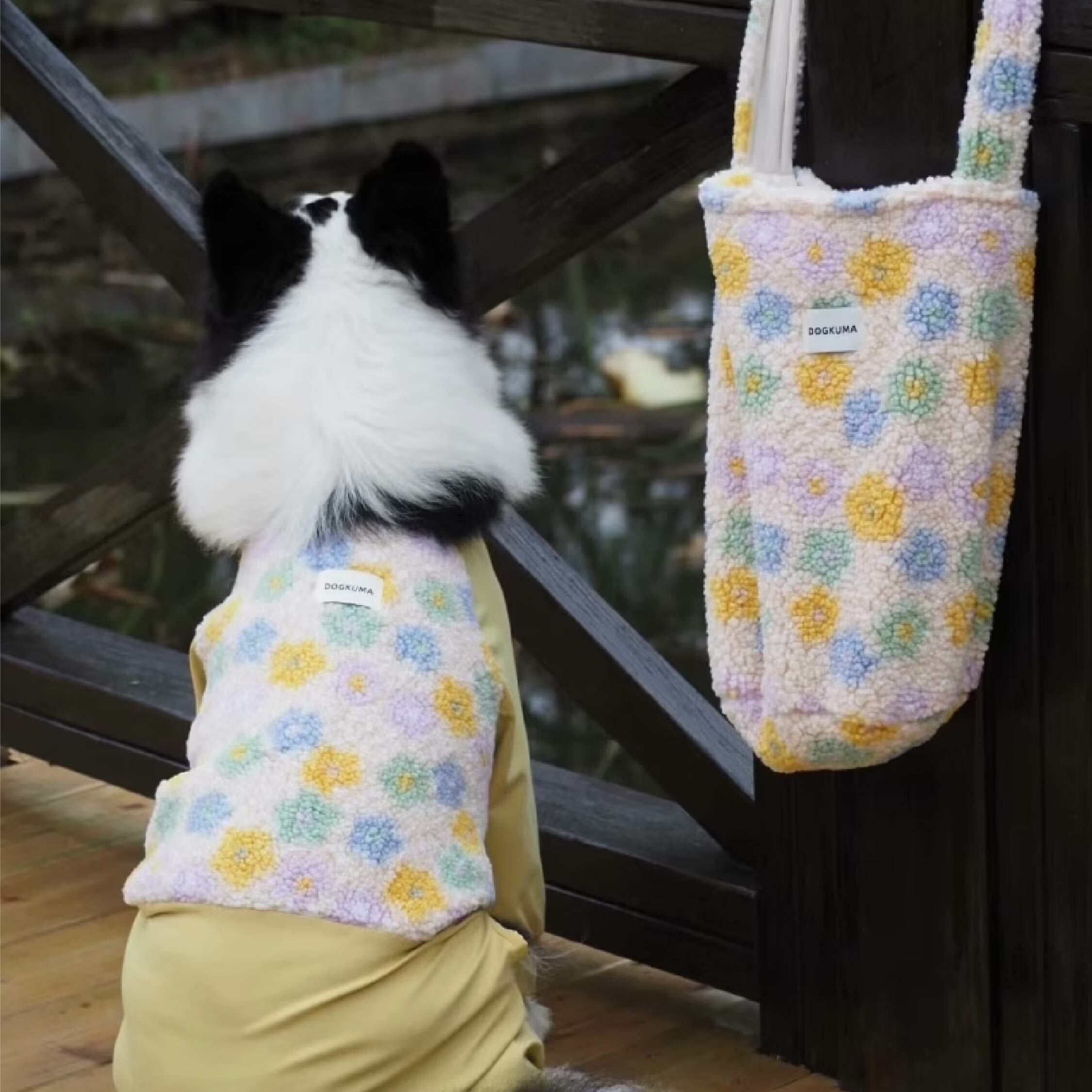 DOGKUMA - 羊羔毛拼接四腳衣