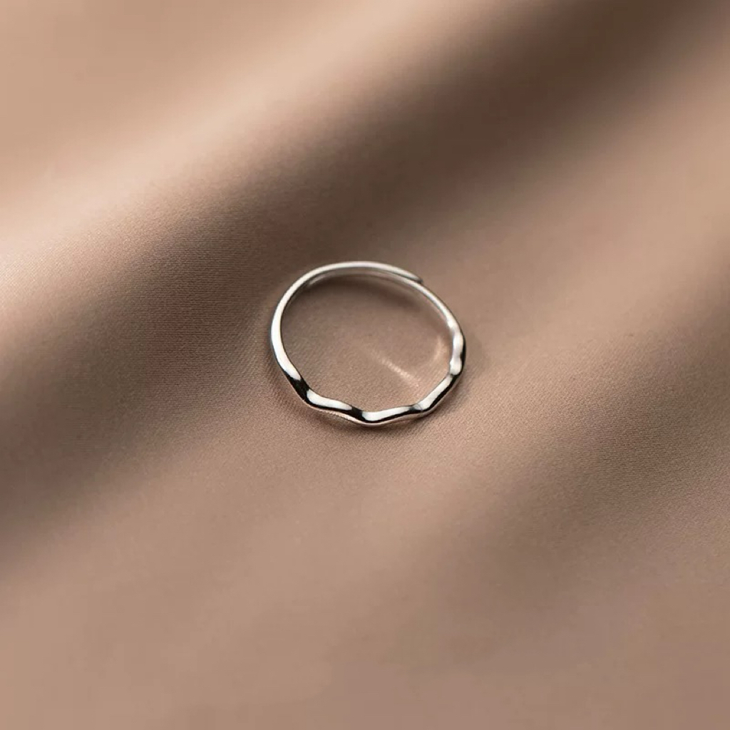 波紋純銀戒指