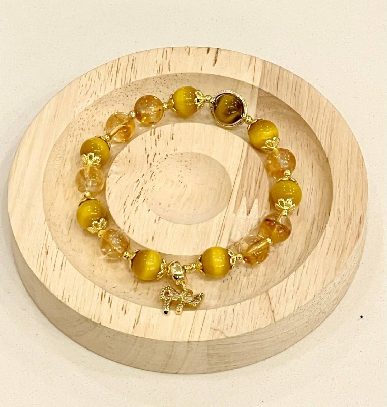 [S] GEMZ & CO ZBA GOLDEN TIGER’S EYE/CITRINE WITH GOLD ACC BLT, Y371 (Y371)