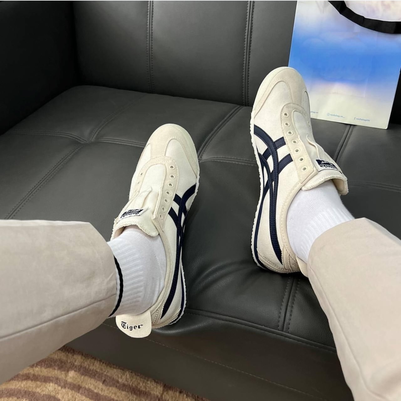 【現貨】ONITSUKA TIGER 鬼塚虎 MEXICO 懶人帆布鞋 米白 1183A360205