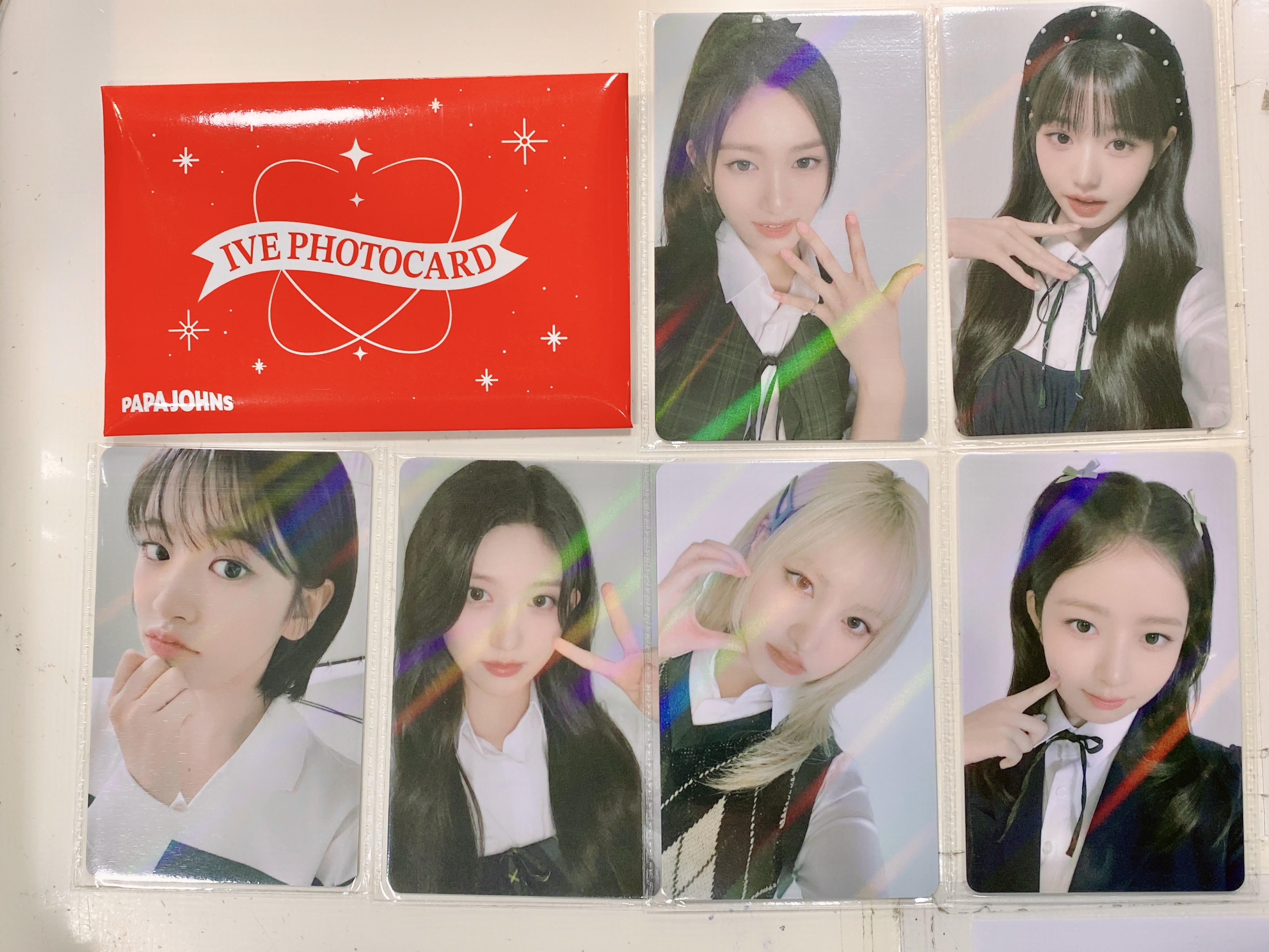IVE PAPA JOHN PIZZA PHOTO CARD SET