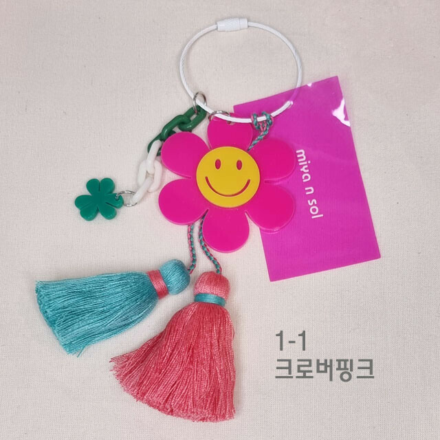 韓國 Miyansol 手工撞色流蘇掛飾 01