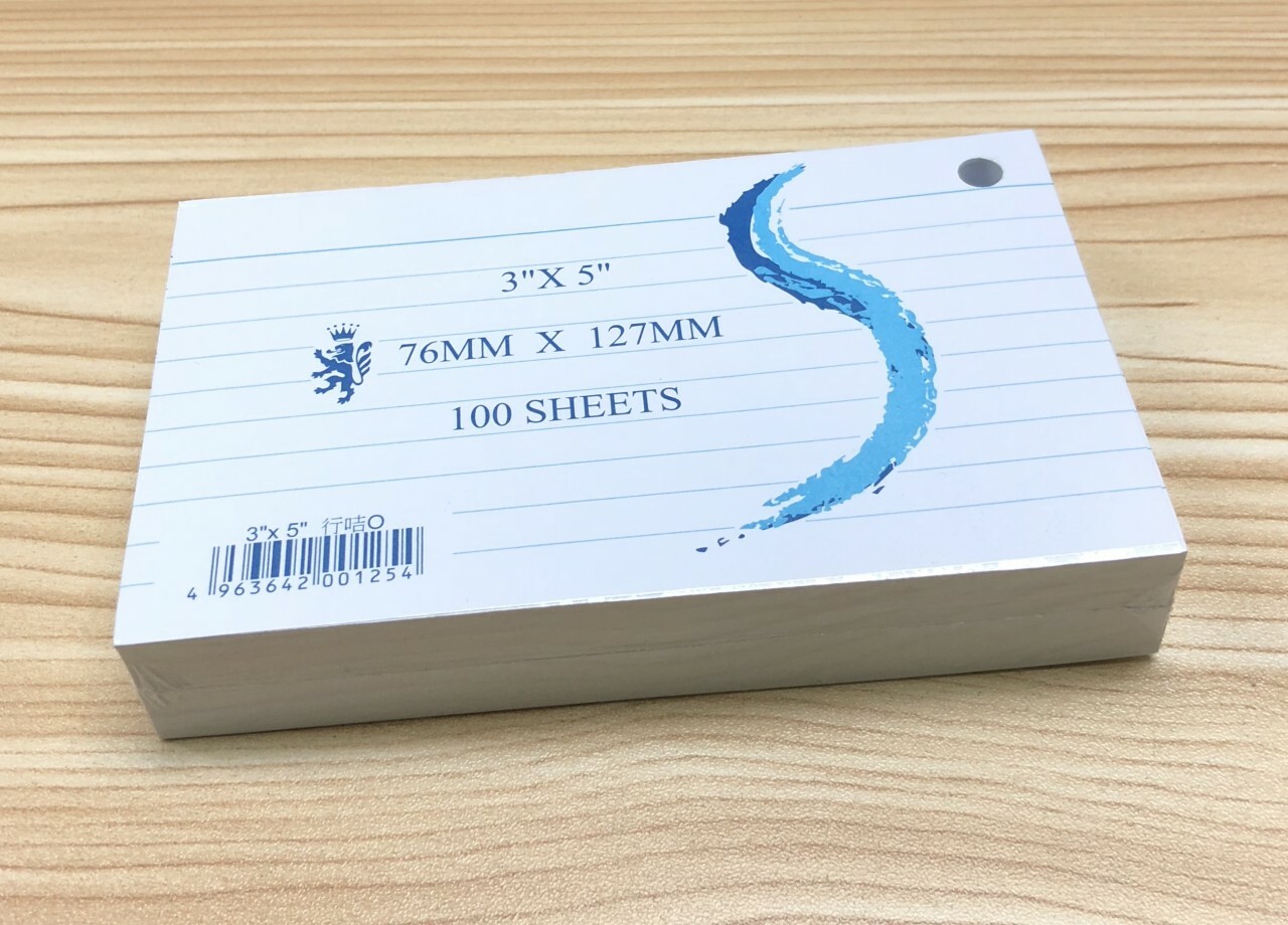 白咭紙 55 x 89mm 附膠盒 (1盒100張)