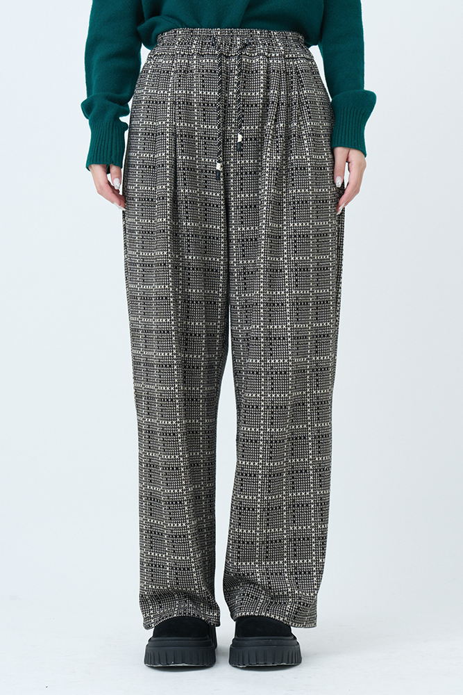 大格紋休閒闊褲（現貨款式）