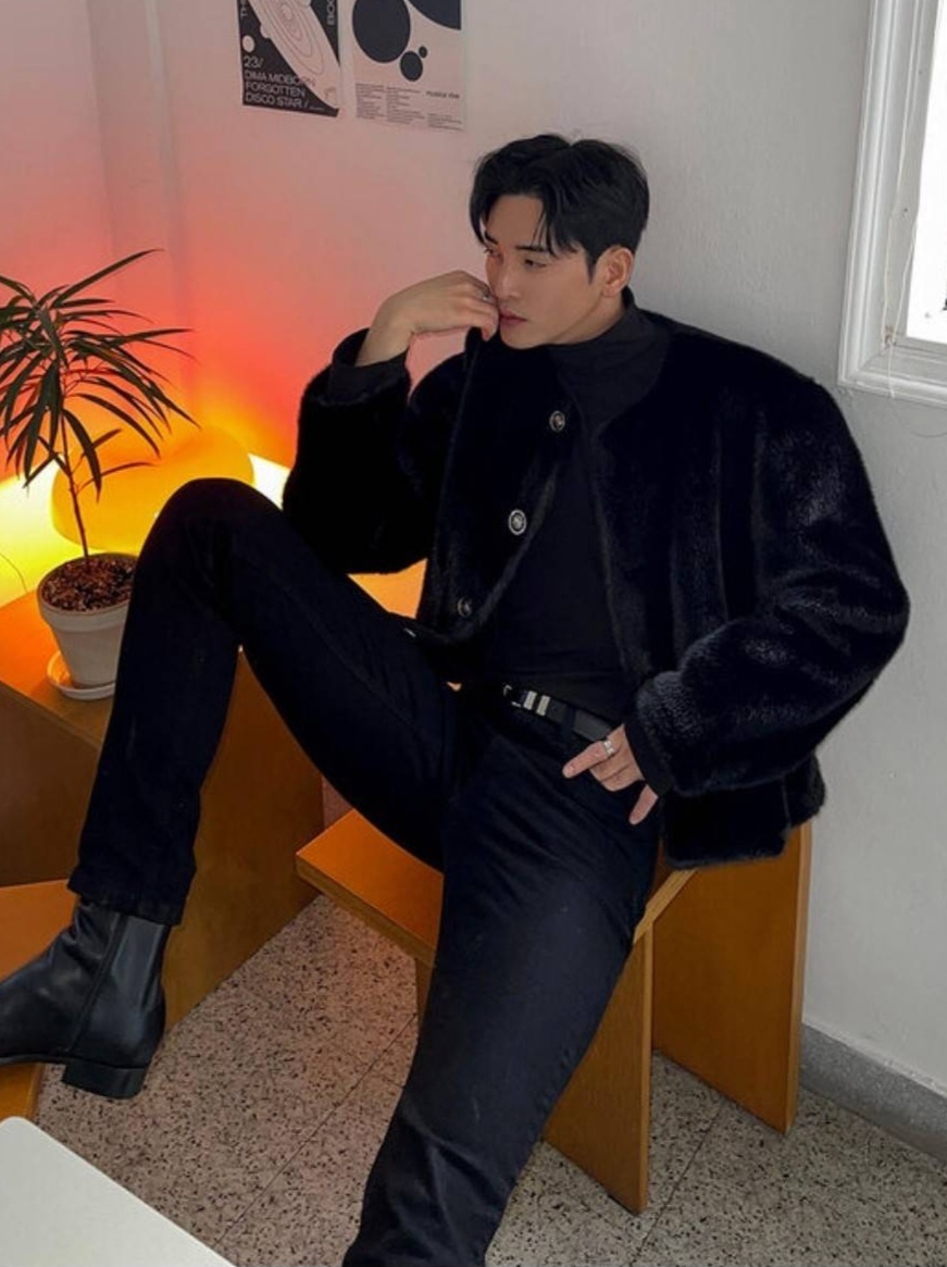 貂毛呢絨雙面穿羊皮大衣