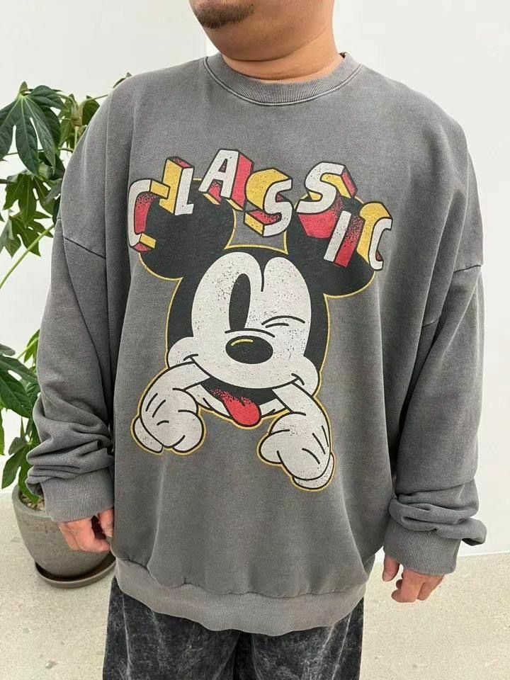 卡通圖案英文字衛衣(薄抓毛底) KKUKKU-045T