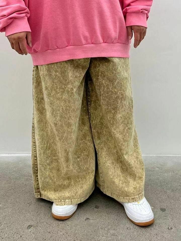 洗水淨色鬆身褲 KKUKKU-046P