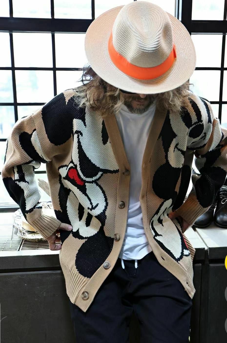 卡通圖案開胸針織外套 KKUKKU-050JK