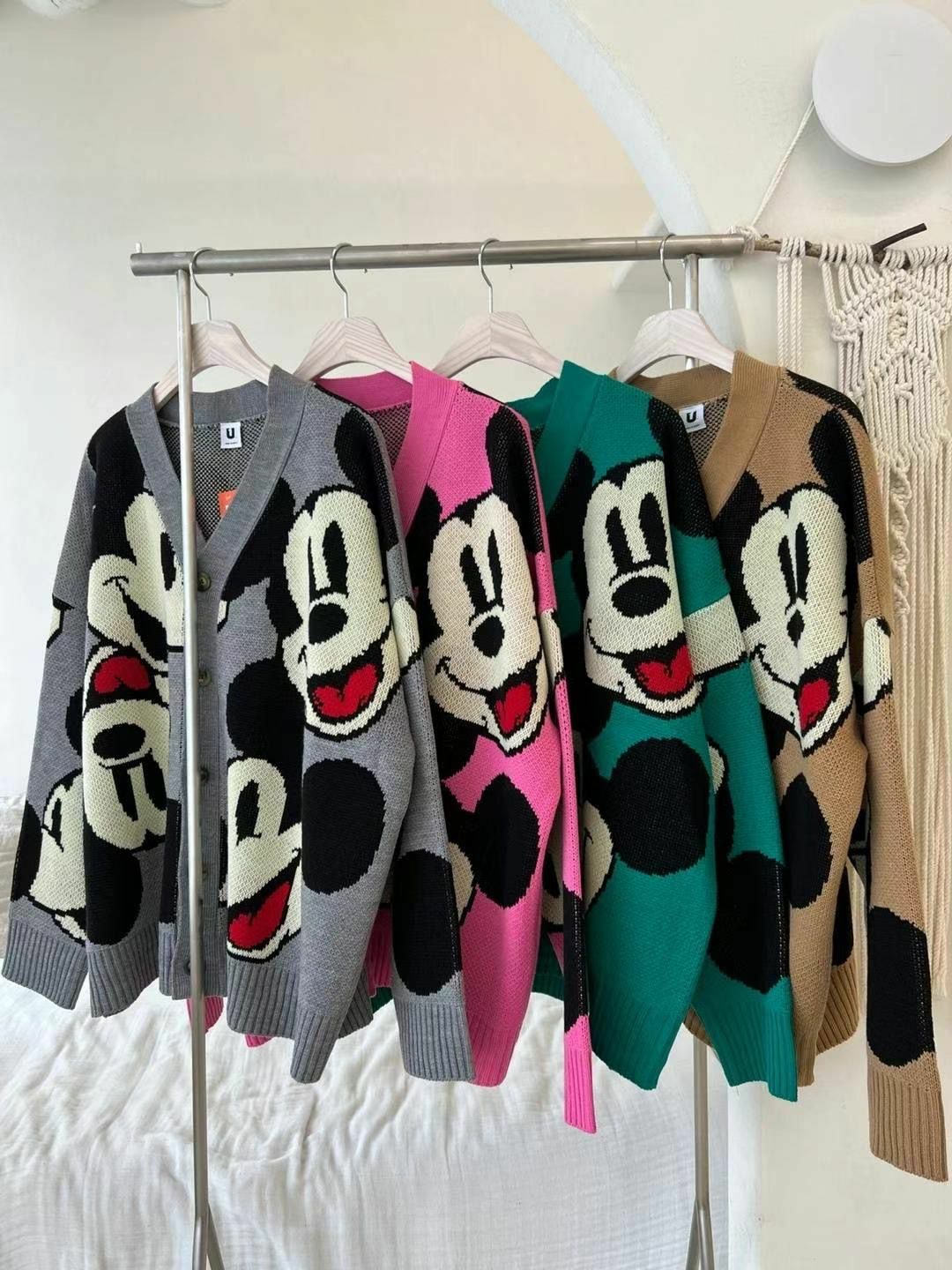 卡通圖案開胸針織外套 KKUKKU-050JK