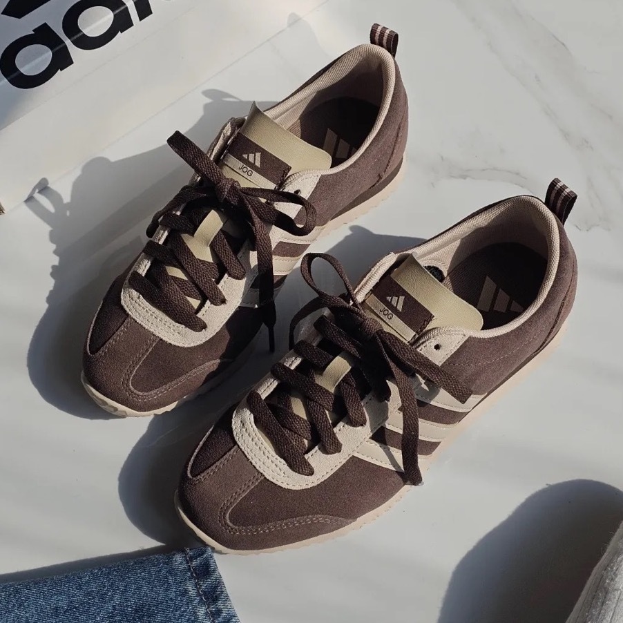 ADIDAS VS JOG 2.0 咖啡奶茶 大地色 棕色 米灰 男女鞋 JS1123 / 預購