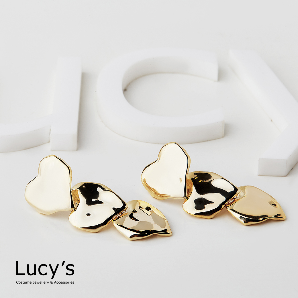 愛心流動 耳環 (二色) (119307/117549)