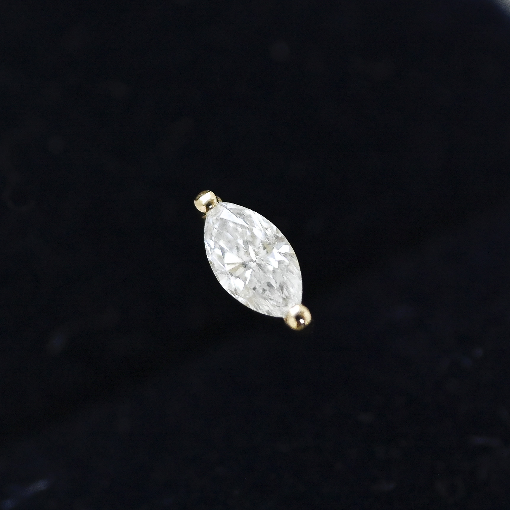 18K Marquise Large Diamond Earring