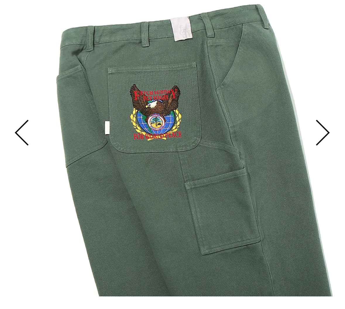 パンツ fetch sunday CANVAS CARPENTER PANTSGREEN Ringo21 fetch CANVAS CARPENTER PANTS GREEN