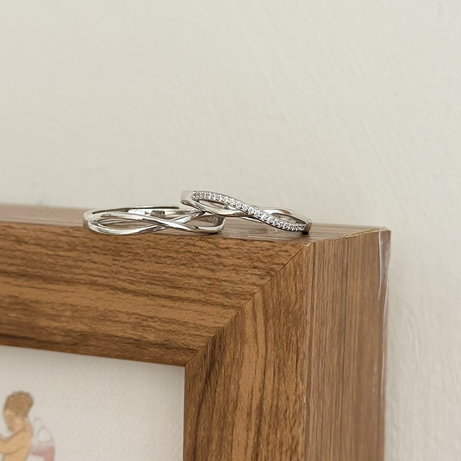 G30【輕奢】交叉純銀調整對戒