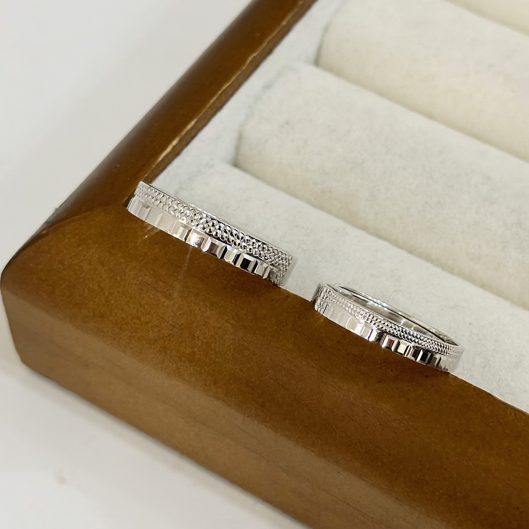 G51【輕奢】切割方塊純銀調整對戒