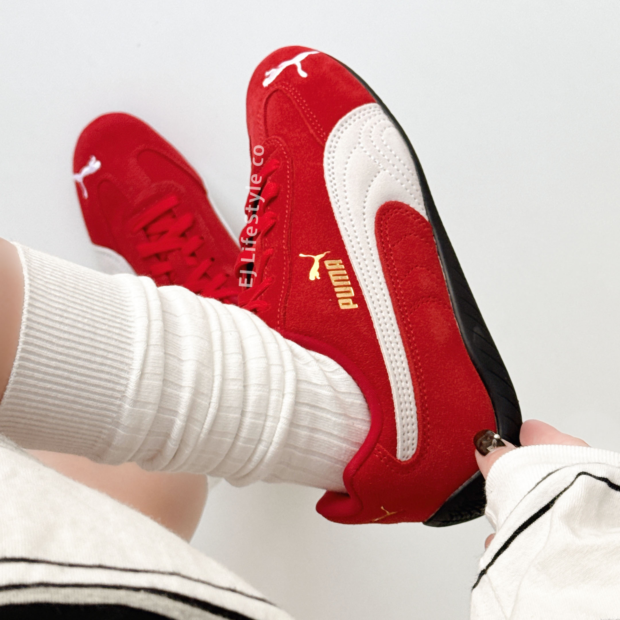 PUMA SPEEDCAT OG 正紅 紅白 賽車鞋 復古 Rosé 朴彩英代言同款 男女鞋 398846-02 / 現+調