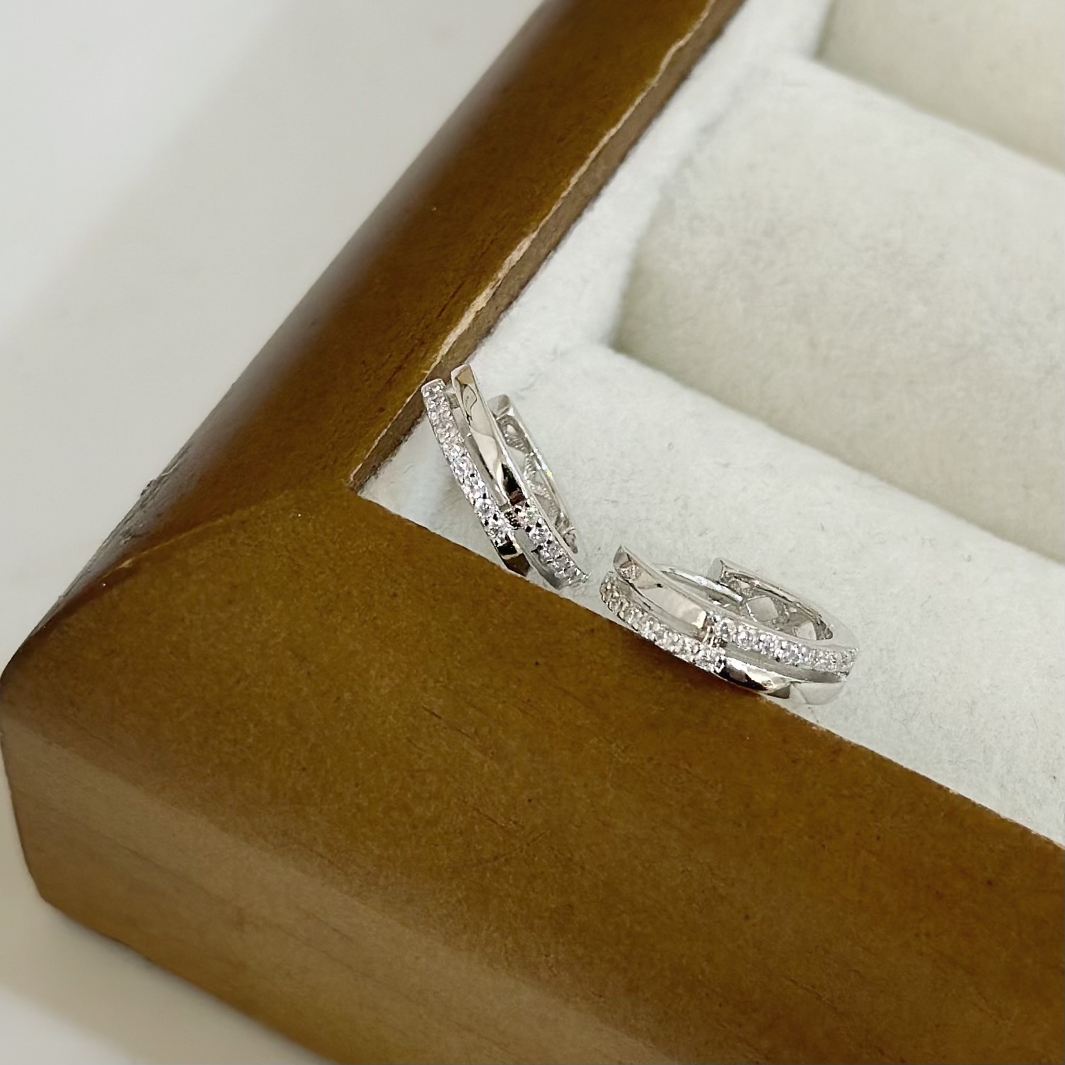 H02【輕奢】雙層排鑽純銀易扣