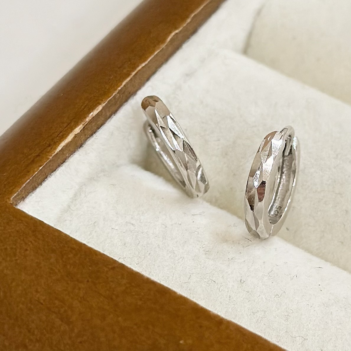 H06【輕奢】細版菱格切割純銀易扣