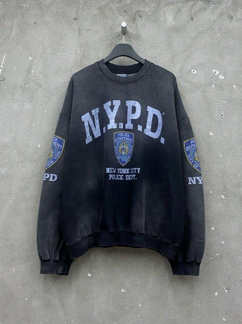 洗水英文字圖案衛衣(薄抓毛底) ARCHIVE-277T