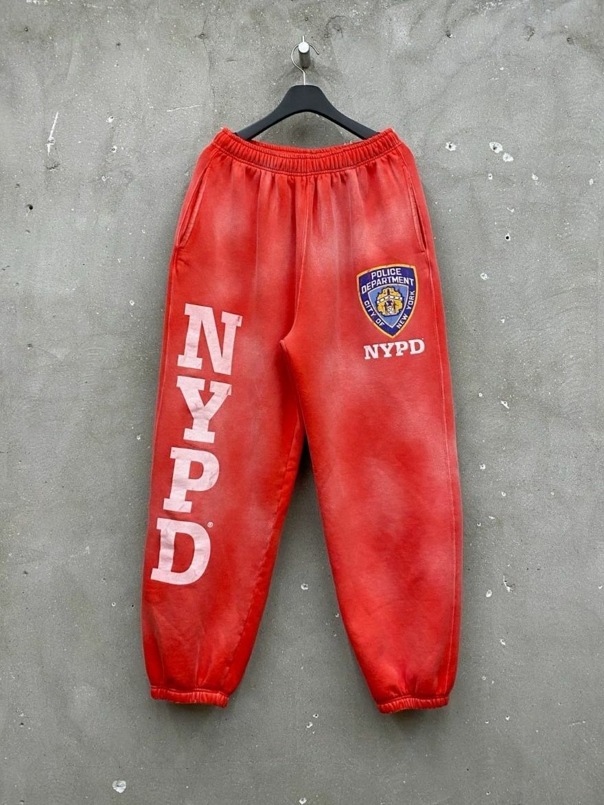 洗水英文字束腳鬆身運動褲(薄抓毛底) ARCHIVE-278P