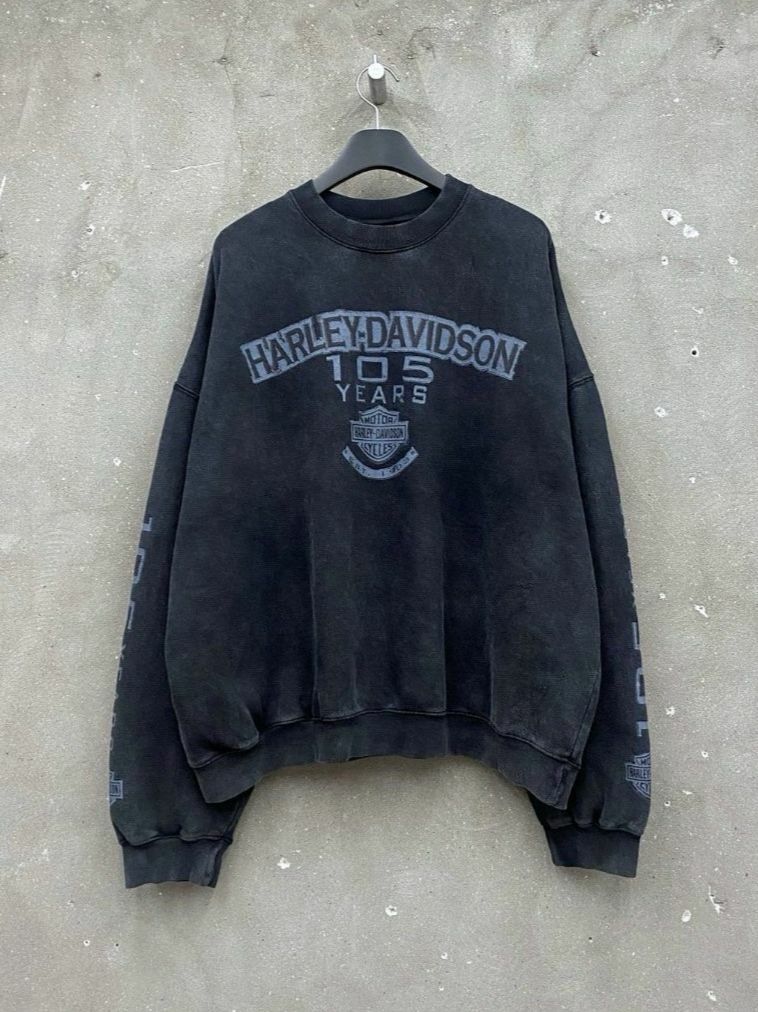 洗水英文字圖案衛衣(薄抓毛底) ARCHIVE-280T