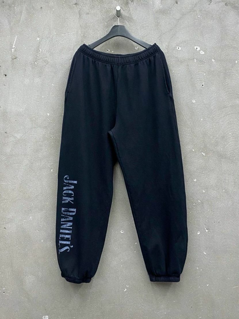 英文字束腳鬆身運動褲(薄抓毛底) ARCHIVE-283P