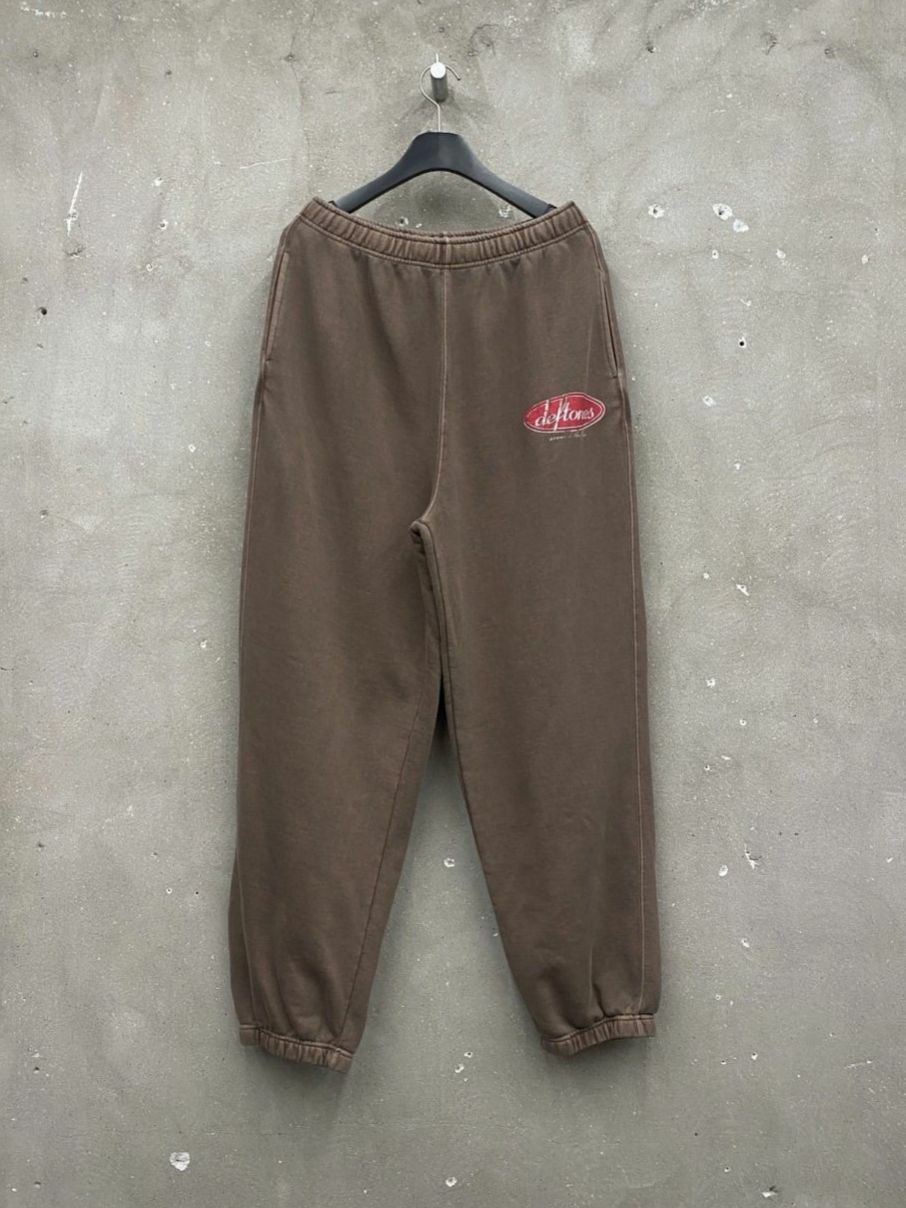 洗水英文字束腳鬆身運動褲(薄抓毛底) ARCHIVE-289P