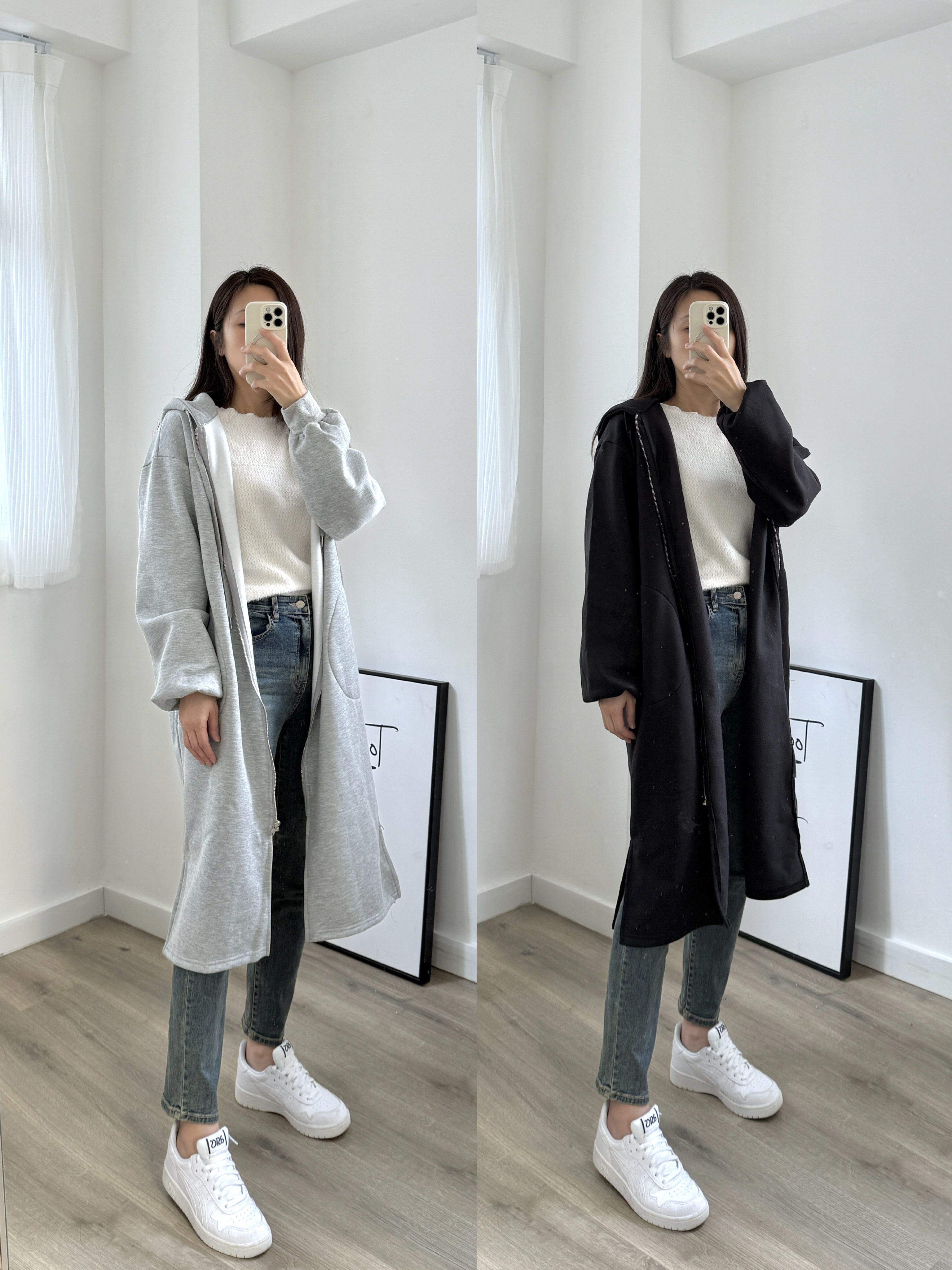 𝑺𝑨𝑳𝑬 灰色現貨 長款衛衣抓毛外套