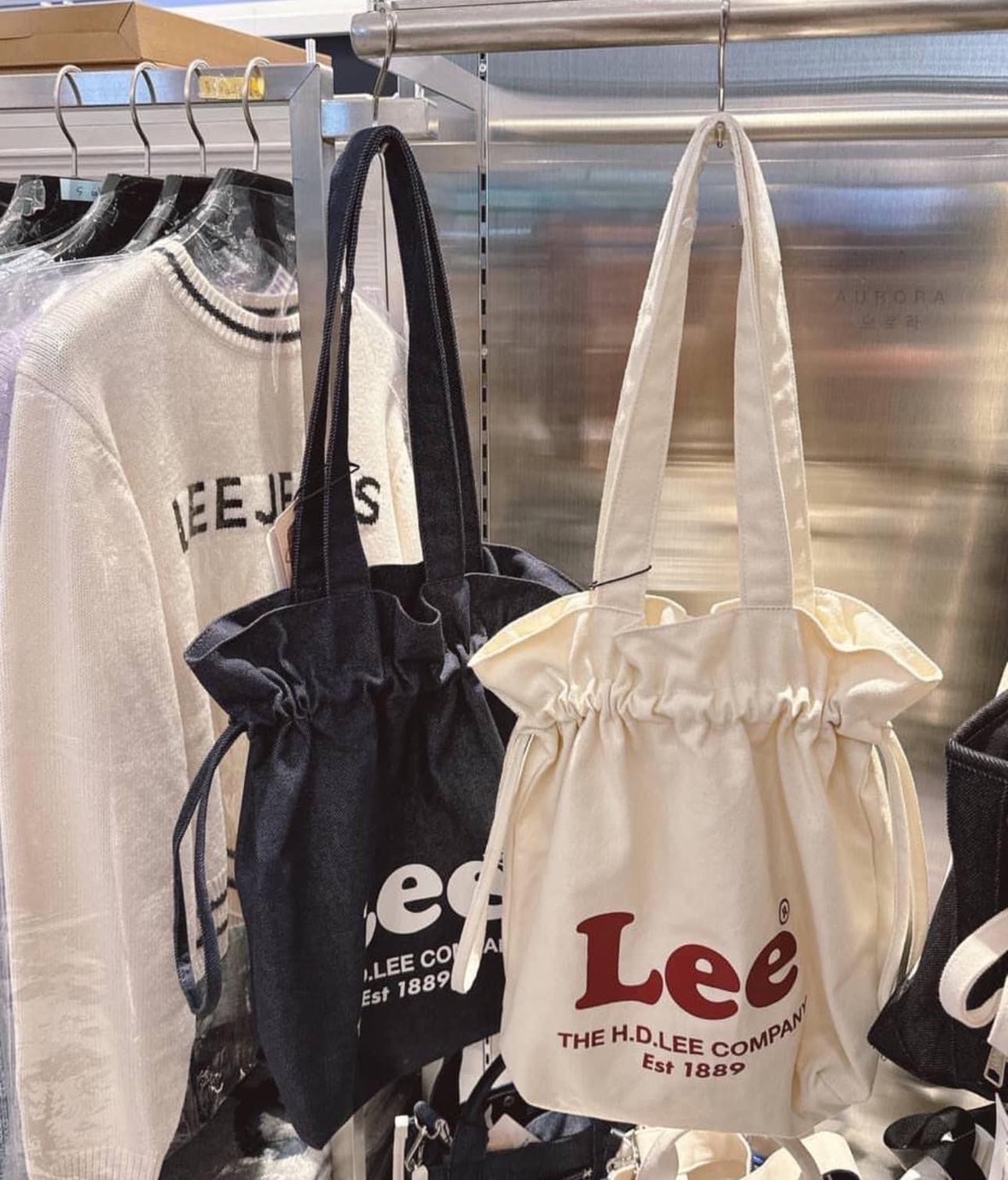 現貨 Lee抽繩帆布水桶包